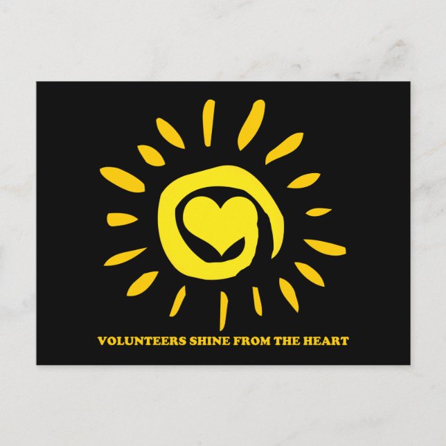 Postal Los voluntarios brillan desde el corazón iluminand (Anverso)