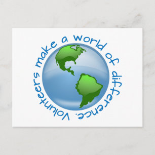 Postal Los voluntarios hacen un mundo de diferencia
