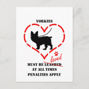 Postal Los Yorkies Deben Ser Amados