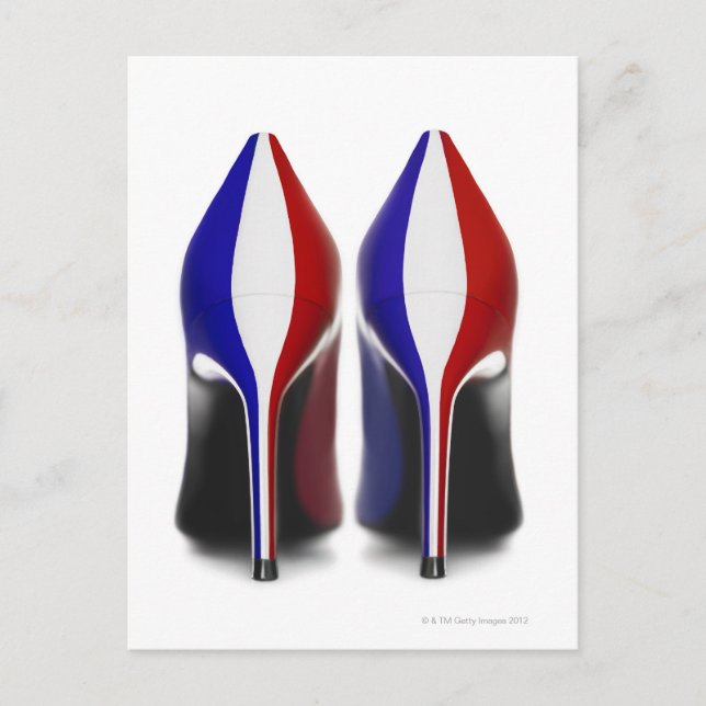 Postal Los zapatos son zapatos de tacón alto para mujeres (Anverso)