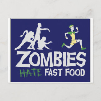 Postal Los zombies odian la comida rápida