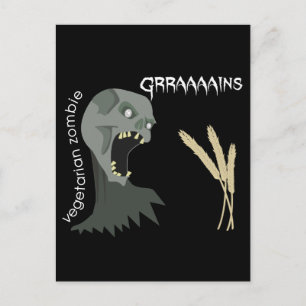 Postal ¡Los zombies vegetarianos quieren a los griegos!