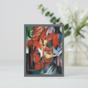 Postal Los zorros, la pintura famosa