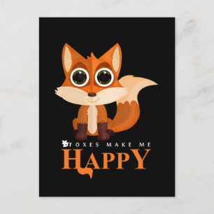 Postal Los zorros me hacen feliz