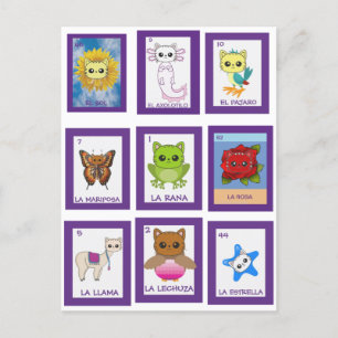 Postal Lottería de arte gato,