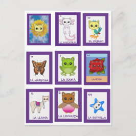 Postal Lottería de arte gato,