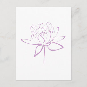 Postal Lotus Calligraphy (Lavender)