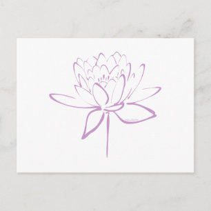 Postal Lotus Calligraphy (Lavender)
