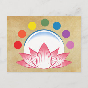 Postal Lotus con chakra