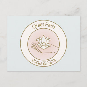 Postal Lotus Flower en el spa Hand Beauty Day