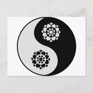Postal Lotus Flower Yin Yang