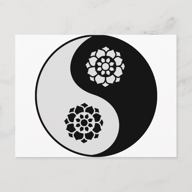 Postal Lotus Flower Yin Yang (Anverso)