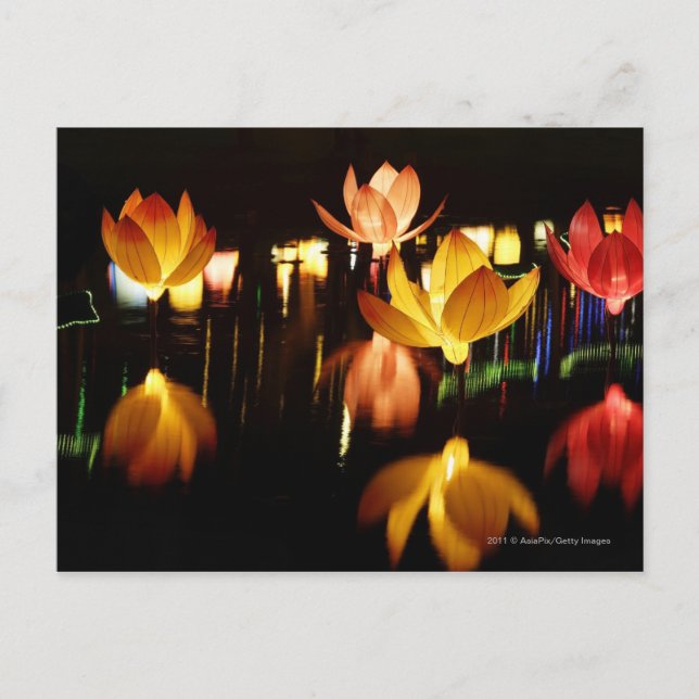 Postal Lotus formó las linternas para el mediados de (Anverso)