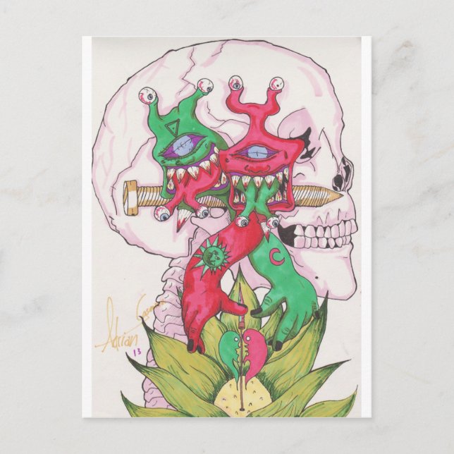 Postal Lotus Hands (Anverso)