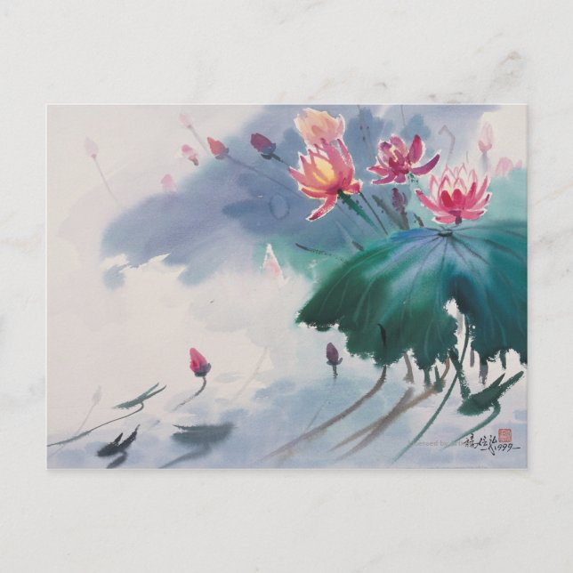 Postal Lotus in the Pond (Anverso)