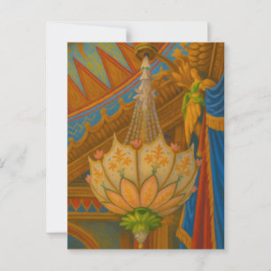 Postal Lotus Light - Impresión de la lámpara de araña del