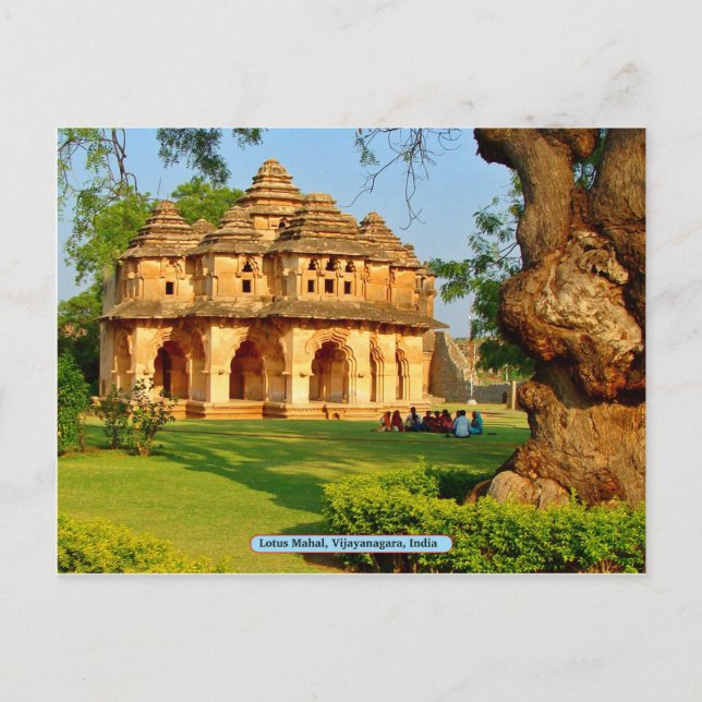Postal Lotus Mahal, Vijayanagara, India (Anverso)
