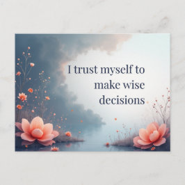 Postal Lotus Reflection Affirmation Empower Inner Wisdom