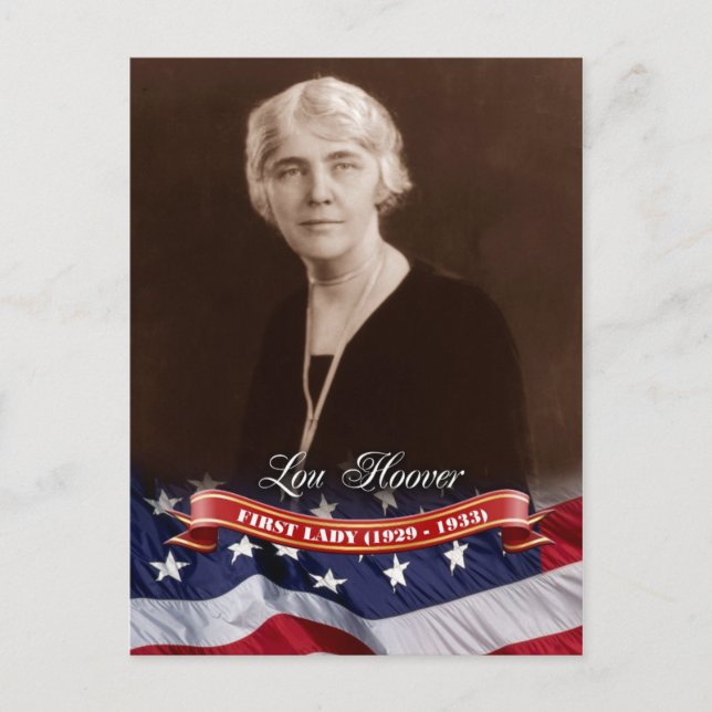Postal Lou Hoover, Primera Dama de los Estados Unidos (Anverso)