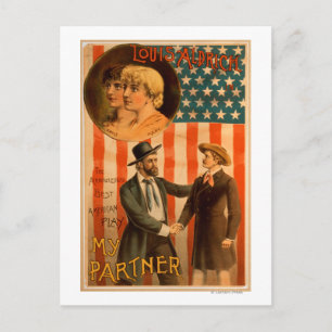 Postal Louis Aldrich en mi obra teatral asociada