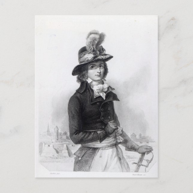 Postal Louis Antoine de Saint-Just (Anverso)