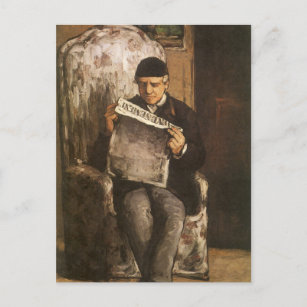 Postal Louis Auguste Cezanne Padre Del Artista Leyendo