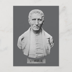 Postal Louis Braille Portrait Bust