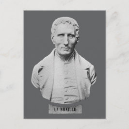Postal Louis Braille Portrait Bust
