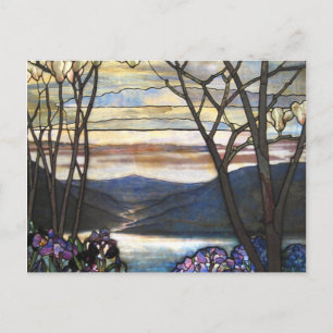 Postal Louis Comfort Tiffany - Vidrio Manchado 4 Magnolia