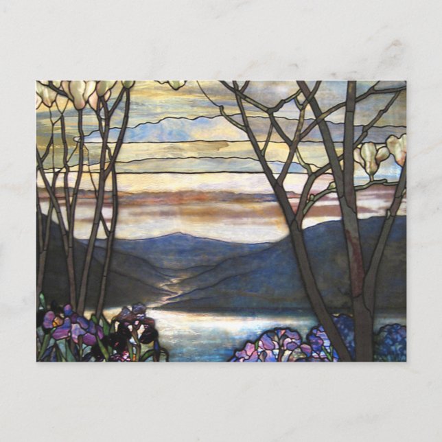 Postal Louis Comfort Tiffany - Vidrio Manchado 4 Magnolia (Anverso)