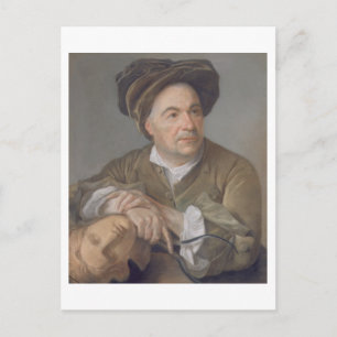 Postal Louis Francois Roubiliac (1702-62) (pastel sobre p