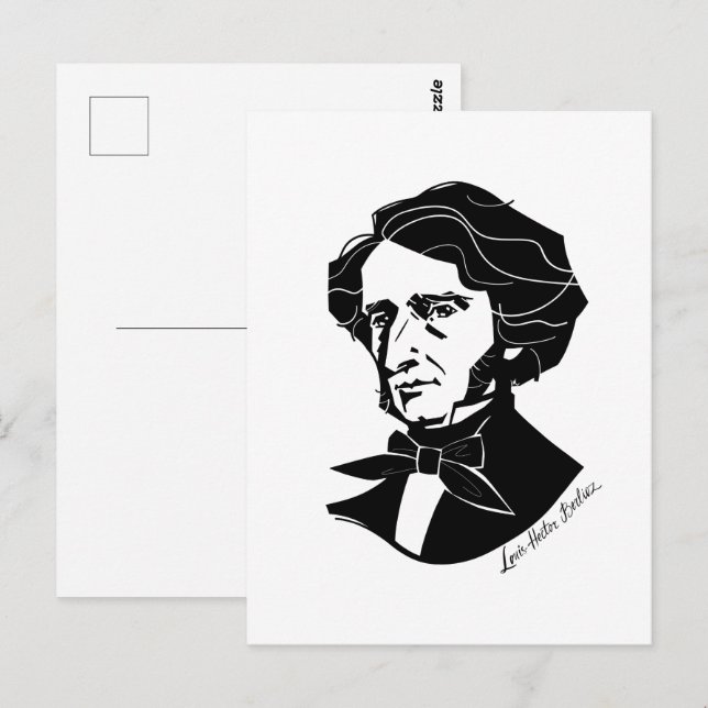 Postal Louis-Hector Berlioz (Anverso / Reverso)