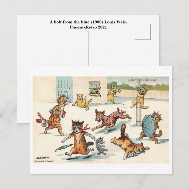 Postal Louis Wain (Anverso / Reverso)
