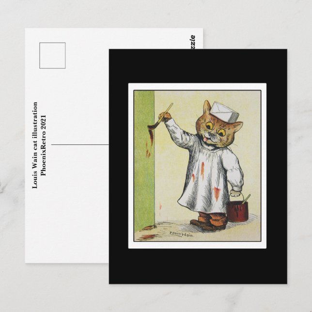 Postal Louis Wain (Anverso / Reverso)