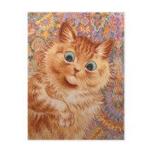Louis Wain Gato de jengibre sorprendido CC1082