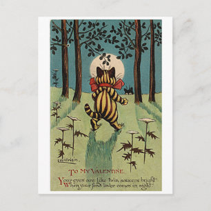 Postal Louis Wain, Gato de San Valentín,