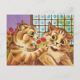 Postal Louis Wain Un gesto romántico CC1077 Valentine