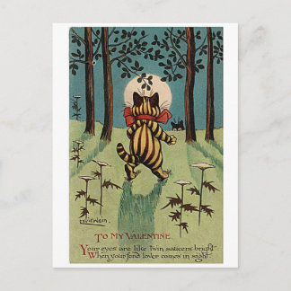 Postal Louis Wain, Valentine Cat, 