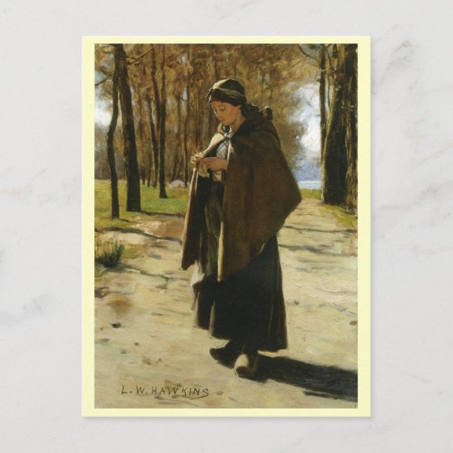 Postal Louis Welden Hawkins, un campesino (Anverso)