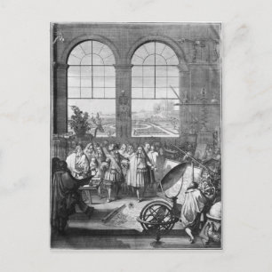 Postal Louis XIV y su visita a Entourage