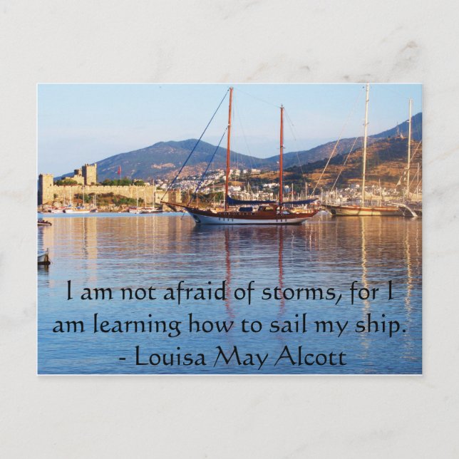 Postal Louisa May Alcott inspirador QUOTE (Anverso)