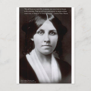 Postal Louisa May Alcott & "Propósito/Soñar" Regalos de C