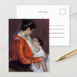 Postal Louise Enfermería a su hijo | Mary Cassatt<br><div class="desc">Louise Enfermería a su hijo (1898) por la artista impresionista estadounidense Mary Cassatt. El dibujo en tonos pastel representa un retrato de una madre que enfermería a su hijo pequeño,  tema común en la obra de Cassatt. Utilice las herramientas de diseño para agregar texto personalizado o personalizar la imagen.</div>