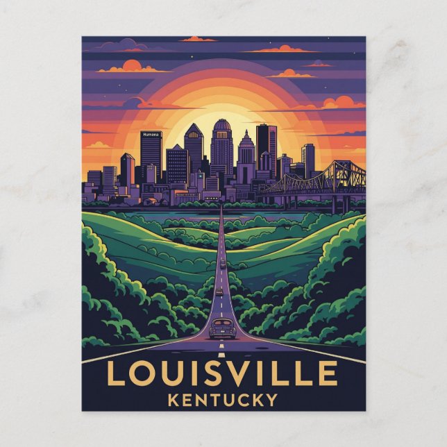 Postal Louiseville Kentucky Travel (Anverso)