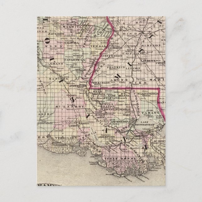 Postal Louisiana (Anverso)