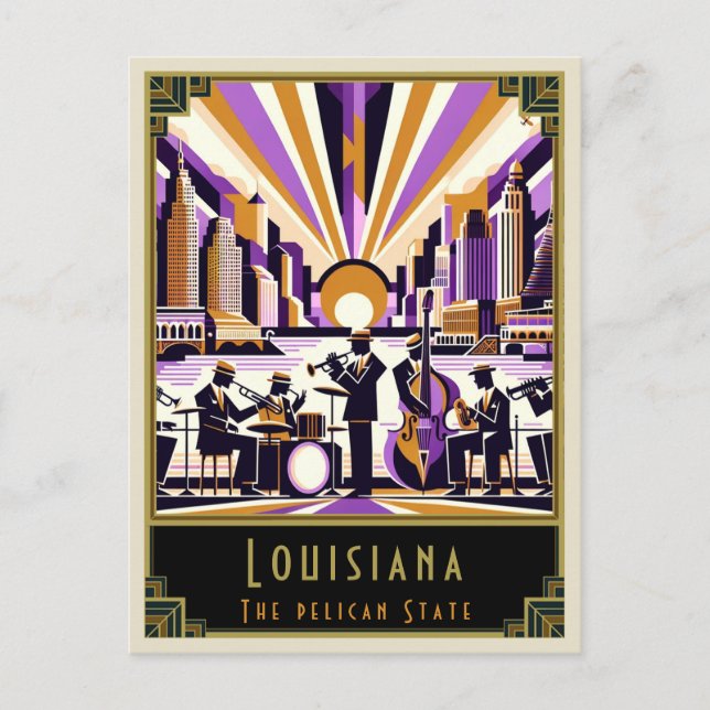 Postal Louisiana | Art Deco (Anverso)