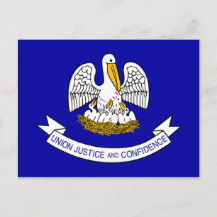 Postal Louisiana, bandera de los Estados Unidos