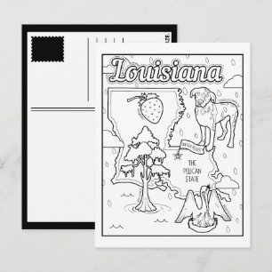 Postal louisiana colorea mi collage
