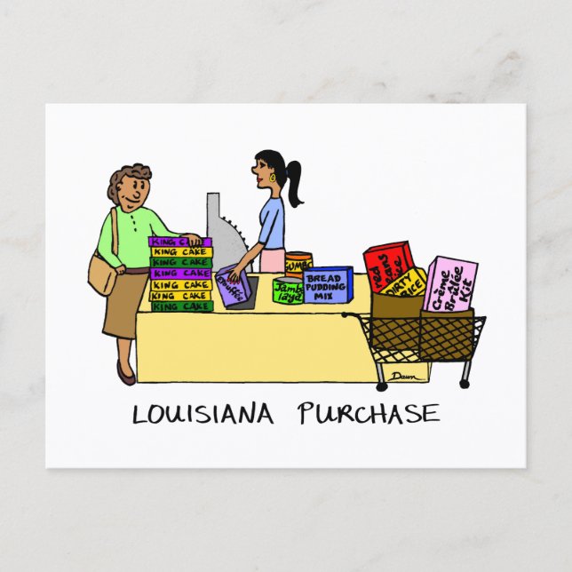 Postal Louisiana Comprar Humor Personalizado divertido Ma (Anverso)