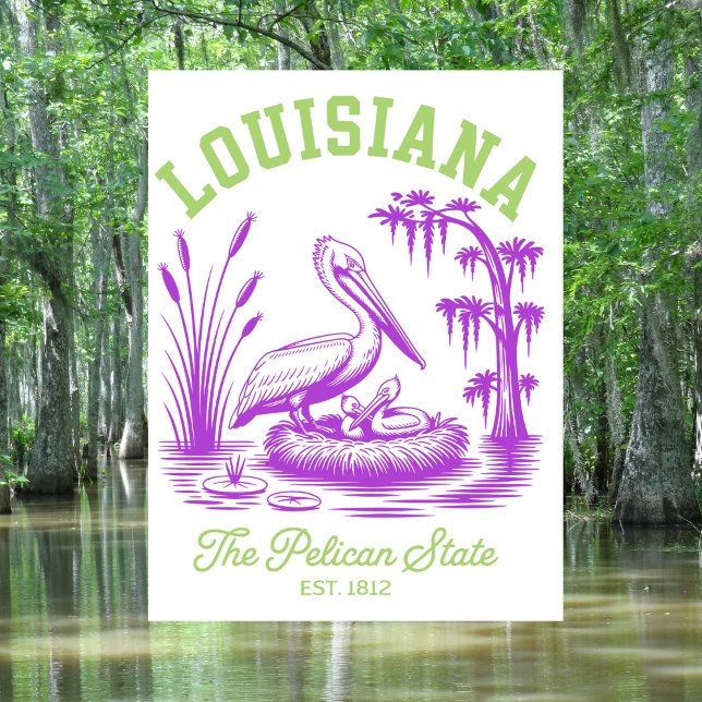 Postal Louisiana El Estado Pelicano Este. Pelican 1812 (Louisiana The Pelican State Est. 1812 Pelican Postcard
)